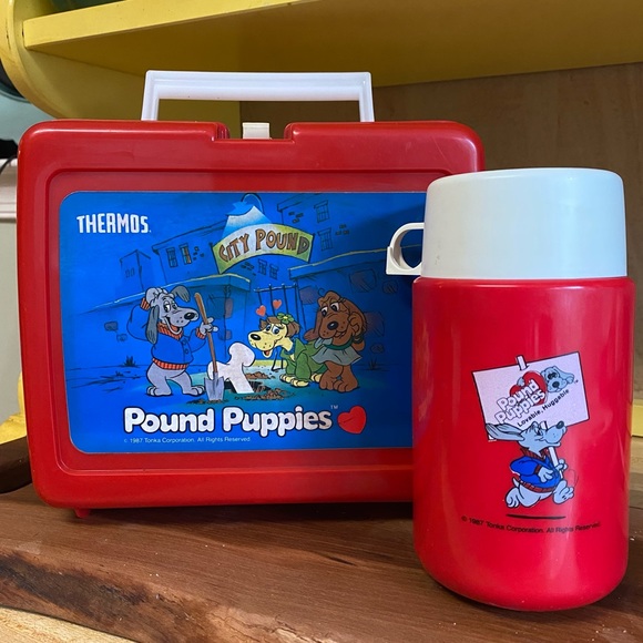 Thermos Other Vintage 987 Pound Puppies Hard Lunch Box W Thermos